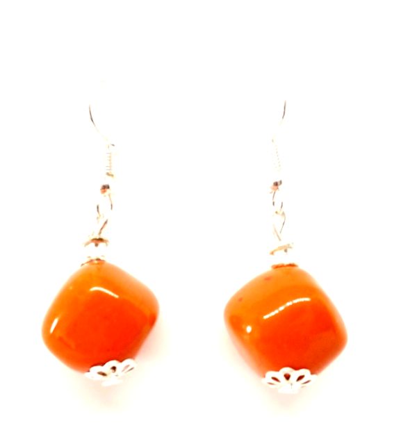 Orange Cadeaux Hook Earrings
